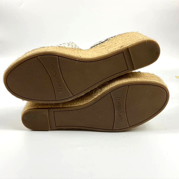 Womens Franco Sarto Talya Espadrille Wedge Sandal Snakeskin Platform Clemens 9.5 - Picture 6 of 8